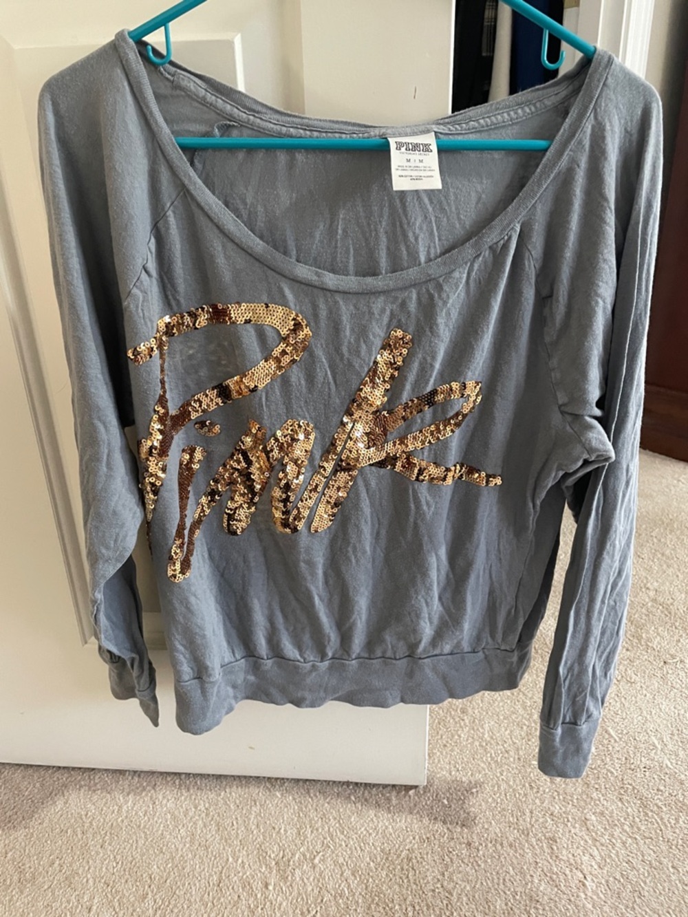 Victoria's Secret PINK Logo Tee - Gray